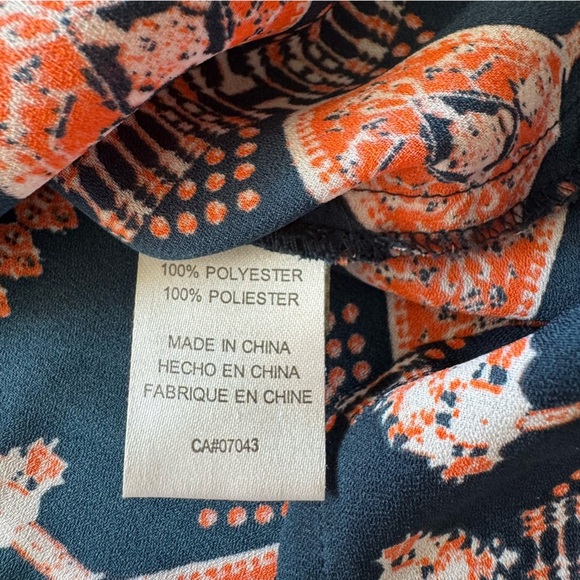 Violet & Claire Boho tunic navy and orange 3/4 sleeve women’s 3X - Picture 4 of 7